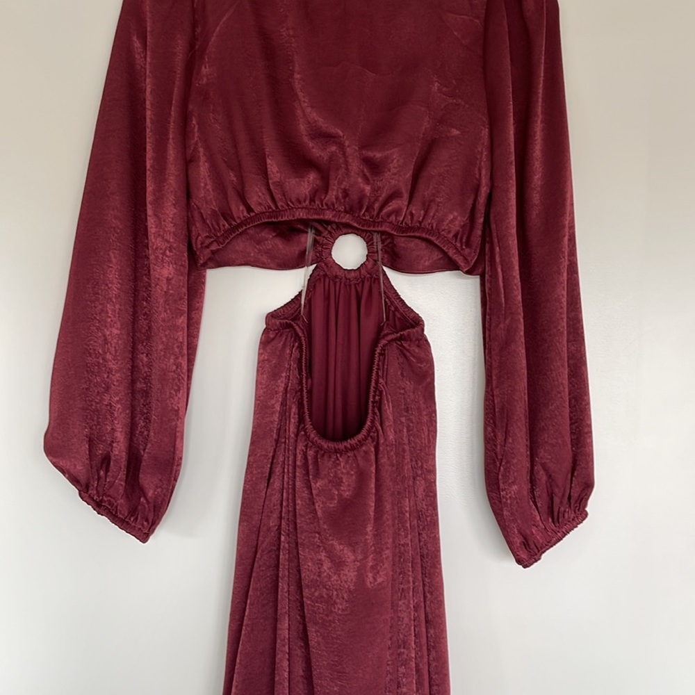 Altar'd State Burgundy Maxi Dress - Picture 3 of 4